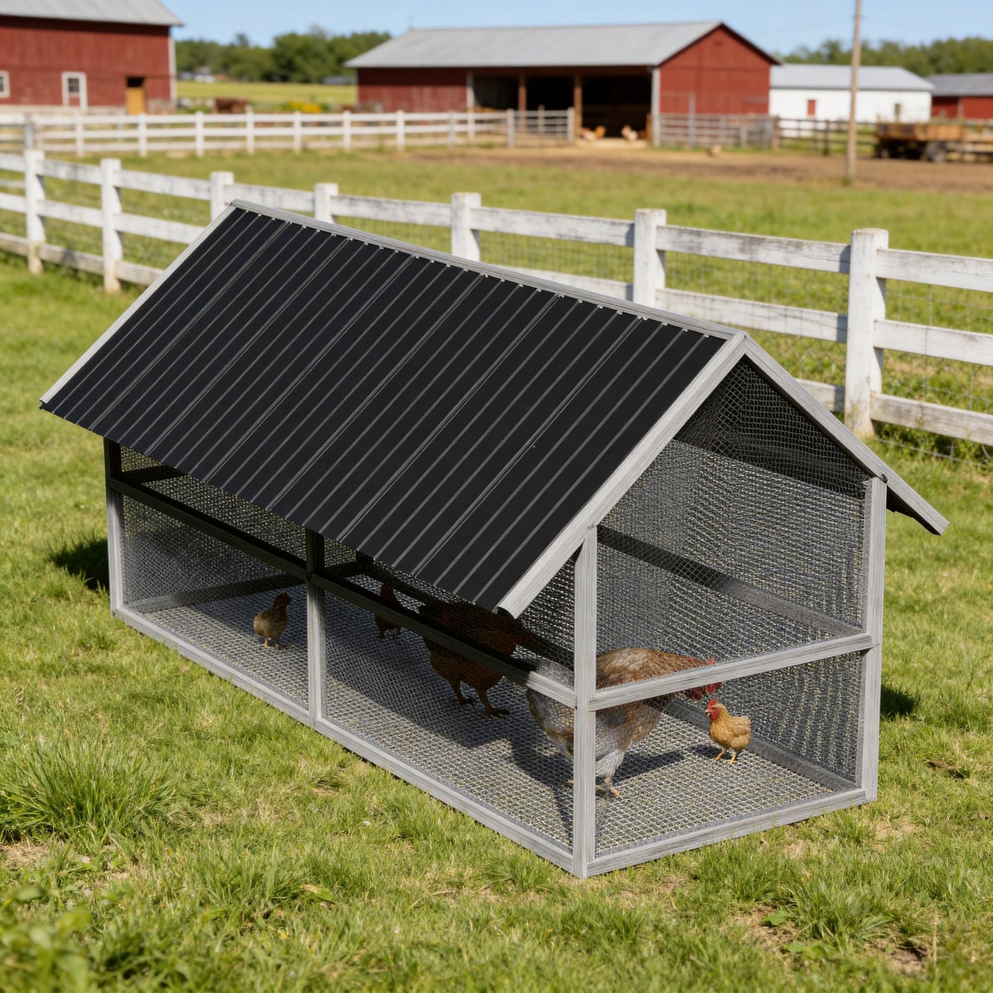 HDSTORZON 10pcs Metal Roof Panels, 72.8" x 18" Galvanized Steel Roofing Sheets, Anti-Rust & UV-Resistant, Lightweight Yet Sturdy, Metal Roofing Panels for Barns, Garages, Patios, Industrial Use