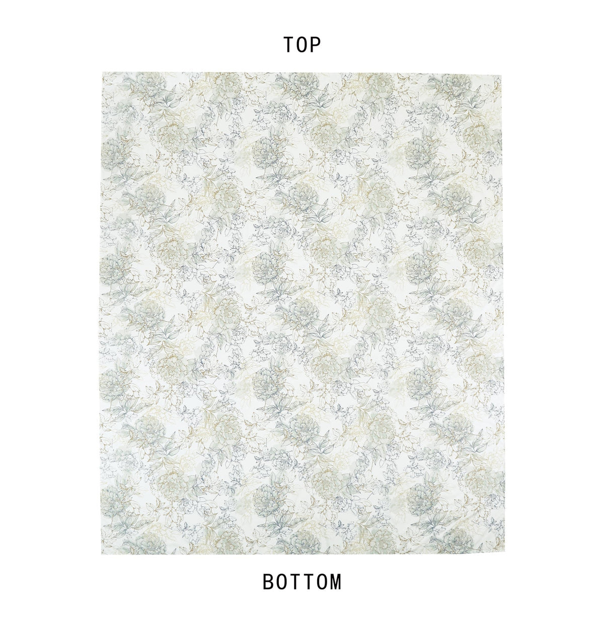 Chezmoi Collection Clematis 4-Piece Tranquil Floral Bed Sheet Set - Soft Green Gray Floral Printed Microfiber 14-Inches Deep Pocket Sheets & Pillowcases Set, California King