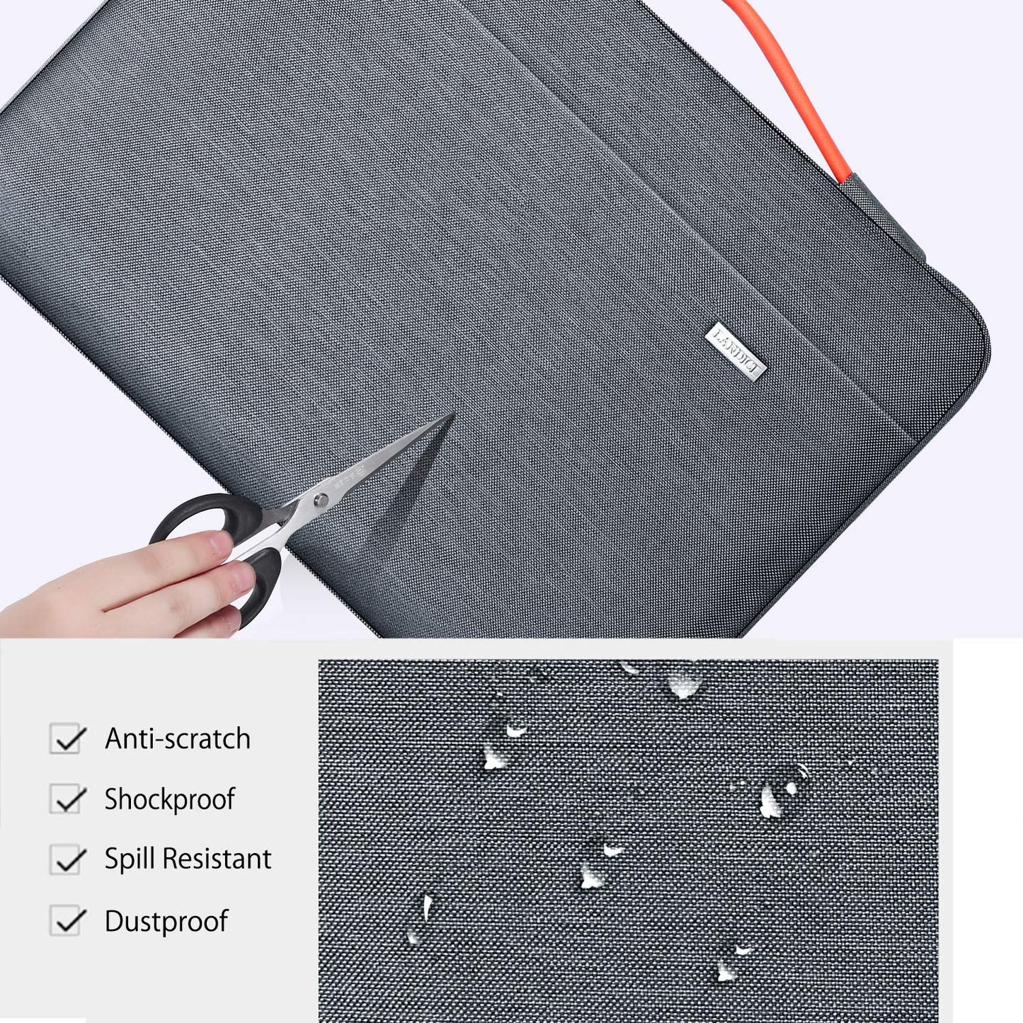 LANDICI 15.6 16 Inch Laptop Sleeve Carrying Case,360°Protective Waterproof Computer Cover Bag Compatible with MacBook Pro 16 M4 M3 M2 M1 Pro/Max 2024-2019,15-16 Inch Dell Hp Lenovo Acer Asus Notebook