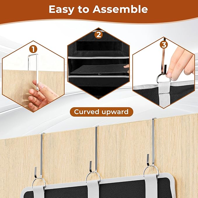 2 Packs 5-Tier Over the Door Storage Organizer