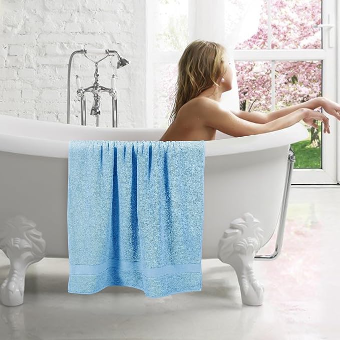 GLAMBURG 700 GSM Premium Cotton 2-Pack Oversized Extra Large Bath Sheet Set
