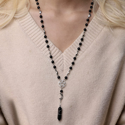 Sacina Gothic Emo Grunge Crescent Moon Choker Necklace, Moon Sun Pendant, Gothic Goth Necklace, Halloween Christmas Jewelry Gift for Women