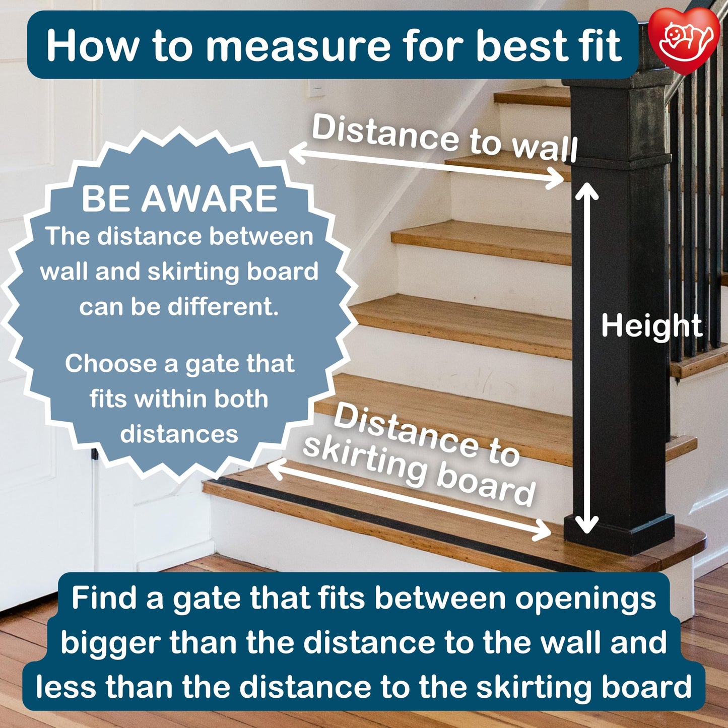BabyDan Premier, Pressure Fit Stair Gate, 73.5-93.3 cm, Baby Gate/Safety Gate, Metal, Black, Made in Denmark - (Pet Gate/Dog gate)