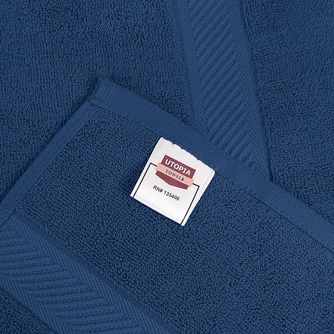 Utopia Towels 6 Pack Medium Bath Towel Set, 24 by 48 Inches, 500 GSM 100% Ring