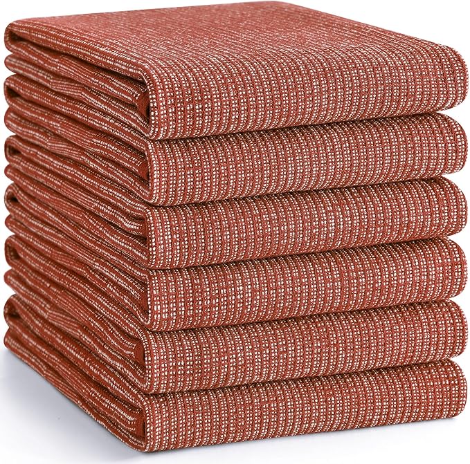 Homaxy Premium Kitchen Towels, Large Cotton Kitchen Hand Towels, Flat and Terry