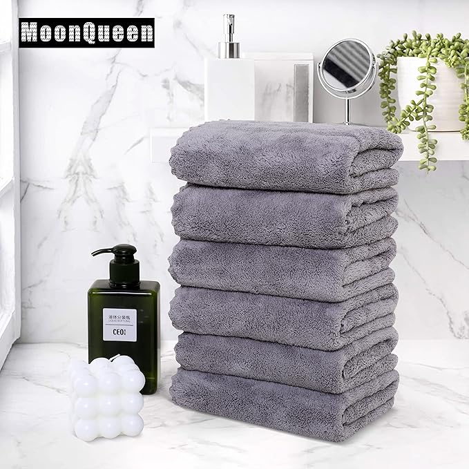 MOONQUEEN 6 Pack Premium Hand Towels
