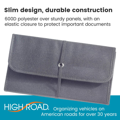 High Road Car Glove Box Organizer - Maintenance Folder for Car Documents - Card Pockets for Insurance and Registration with Receipt Log and Divider Tab Inserts
