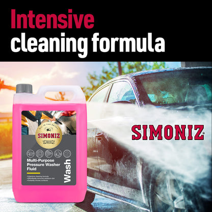 SIMONIZ SAPP0174A Multi Purpose Pressure Washer Shampoo Fluid, Pink, 5 Litre