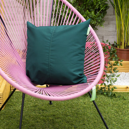 Gardenista Large Garden Scatter Cushion | Water Resistant Hollowfibre Filled Outdoor Seating Furniture Pillow | Great for Patio Rattan Chairs | Comfy & Lightweight (1, Green)