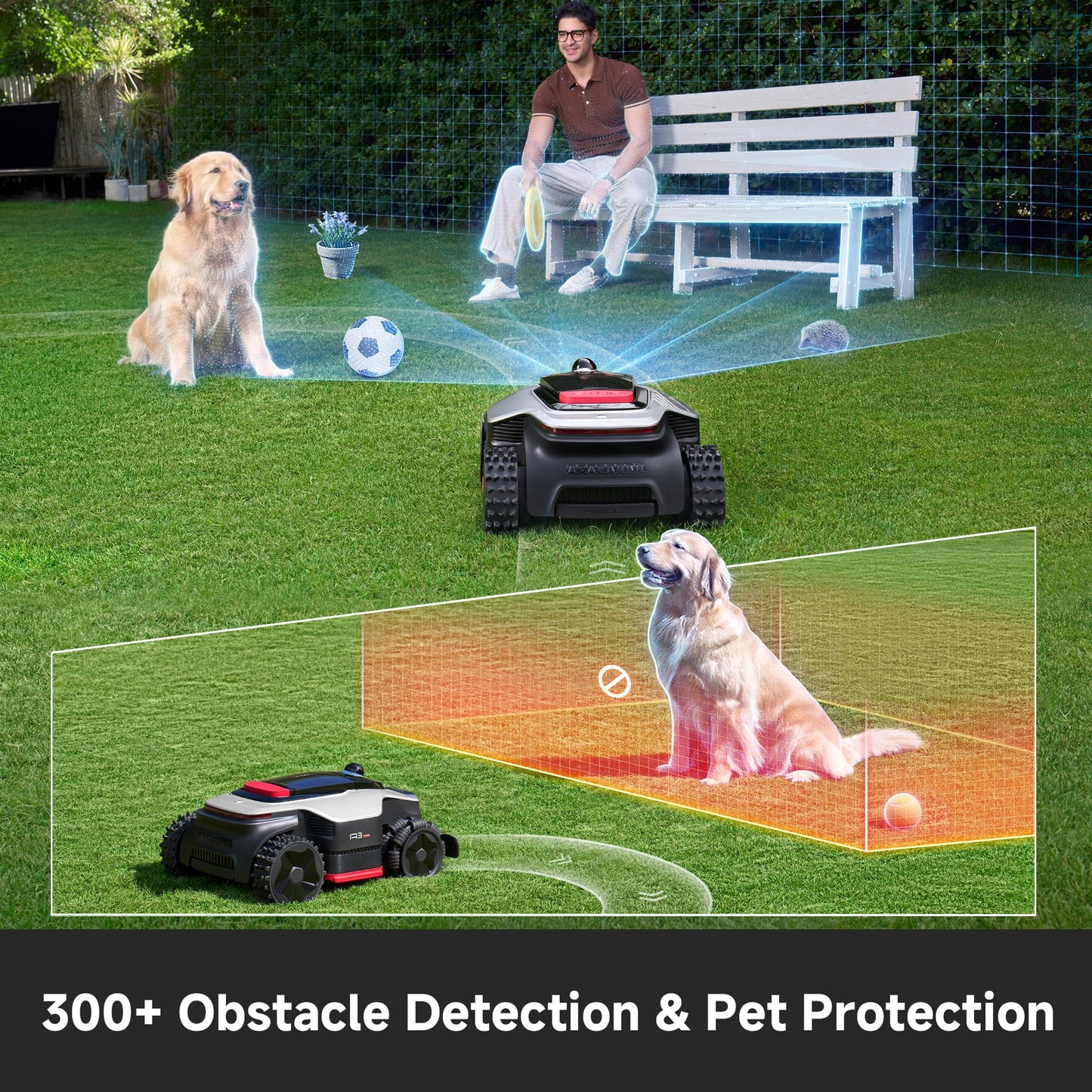 (Latest Upgrade) DREAME A3 AWD 1000 Robot Lawn Mower, 360° 3D LiDAR & AI Dual Vision Smart Robotic Mower for 0.25 Acre, 80% Slopes & 45min Fast Charge for Homeowners with Large/Steep Lawns