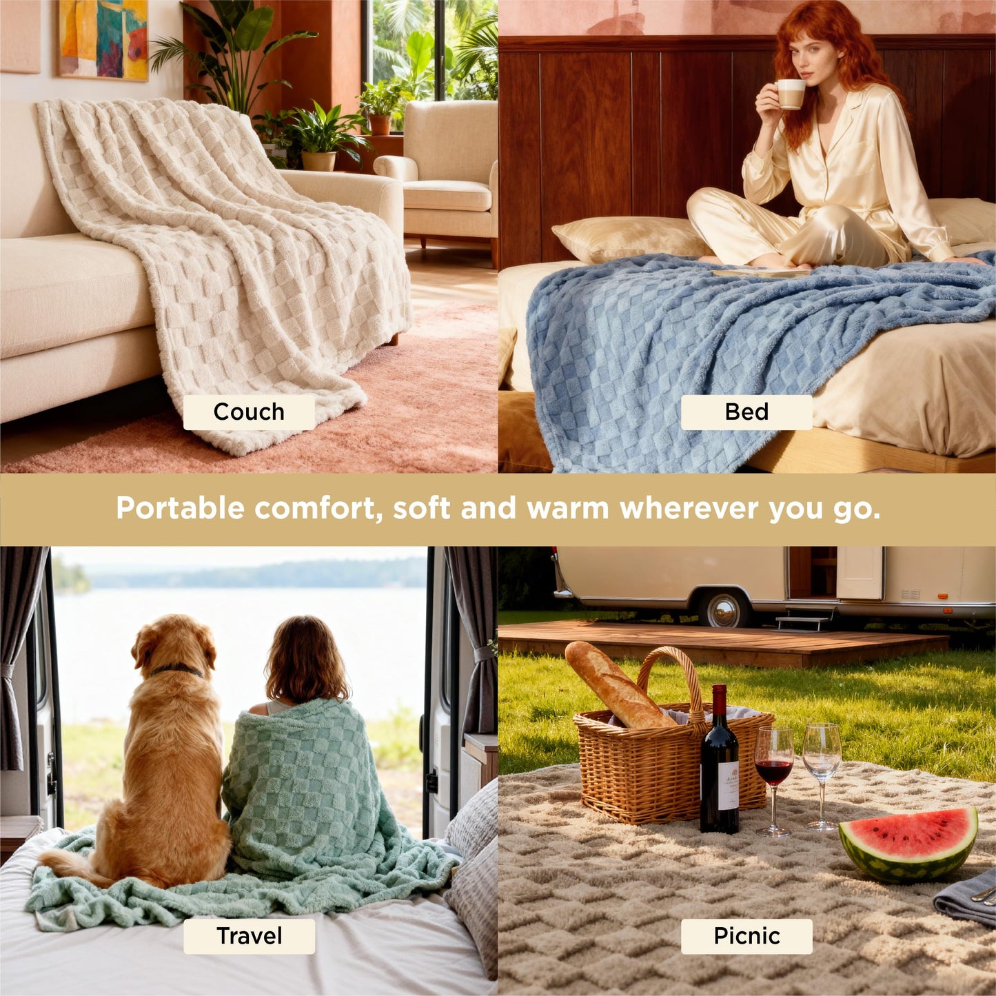 Bedsure GentleSoft Sage Green Throw Blanket for Couch - Checkered Cute Fleece Blankets, Soft Cozy Summer Throw for Bedroom Home Decor Gifts for Mom Girls, Green, 50x60 Inches