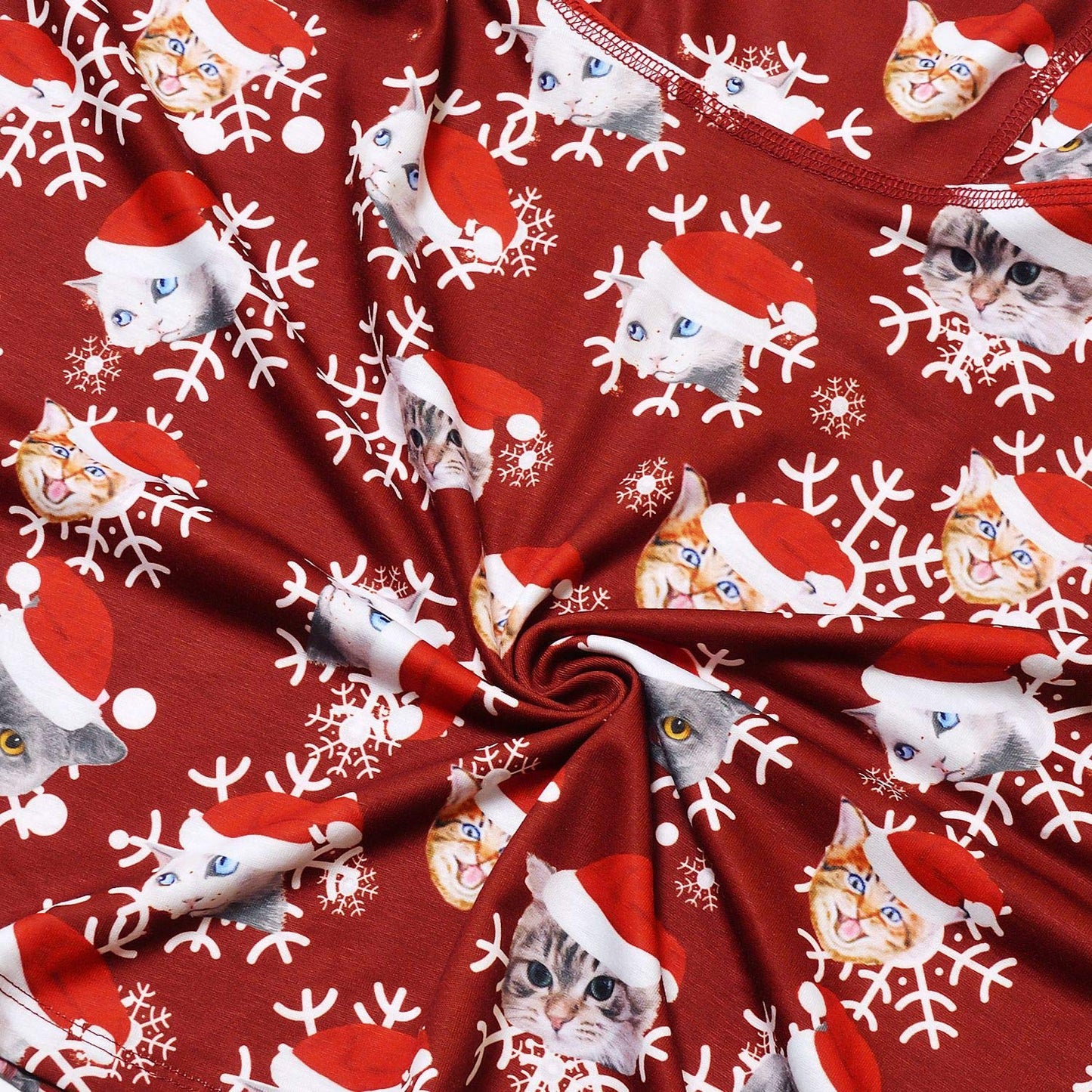 Kids Santa Cat Dresses for Girls Christmas Dress Clothes 6t 7t Burgundy
