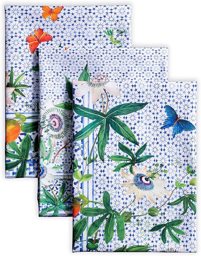 Maison d' Hermine Kitchen Towels Set of 3 100% Cotton 27.50" x 20" Reusable