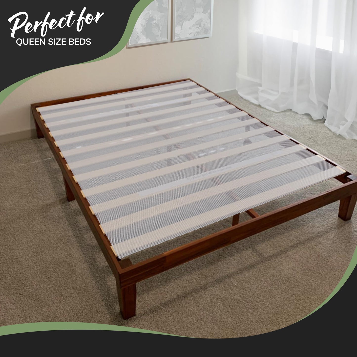 Nevlers 72" x 54" Queen Size Open-Weave Non Slip Mattress Gripper Pad