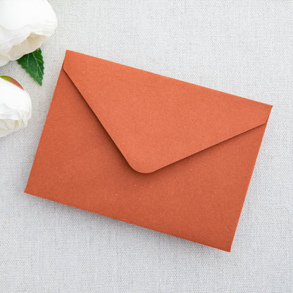 PONATIA 50 Pack A1 Envelopes, 3.62 x 5.2'' Burnt Orange Envelopes Perfect for Weddings Cards, RSVP Cards, Response Cards, Baby Showers, Thank You Notes, Photos and any 3.5x5" inserts