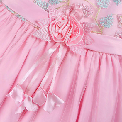 Cichic Girls Dresses Size 6 Kid Formal Dress for Pageant Holiday Birthday Party Pink Princess Gowns 7-8Years Old