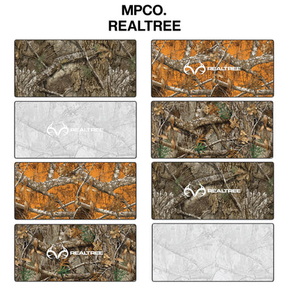 MPCO. Real Tree Large Gaming Desk Pad - 36" x 17" Aeroglyde Fabric Edge Orange – Without Logo Desk Mats - Non-Slip, Washable, Smooth Glide for Precision Gaming & Work
