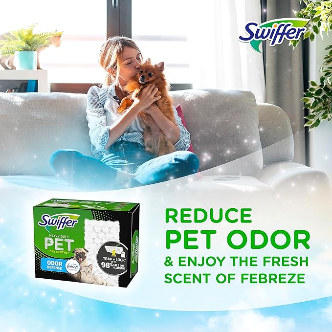 Swiffer Sweeper Pet Heavy Duty Dry Multi-Surface Cloth Refills