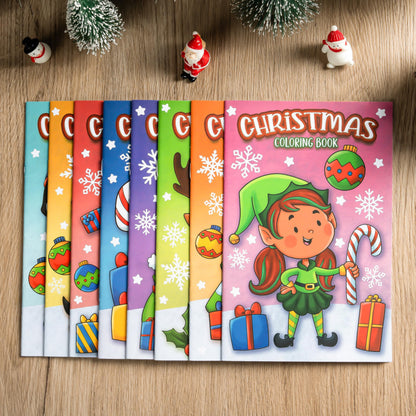 JOYIN 16 Pcs Christmas Coloring Book Books for Kids, Stocking Stuffers Xmas Party Favors Christmas Party Supplies Christmas Presents Mini Books Classroom Games Kids Christmas Goodie Bag Fillers