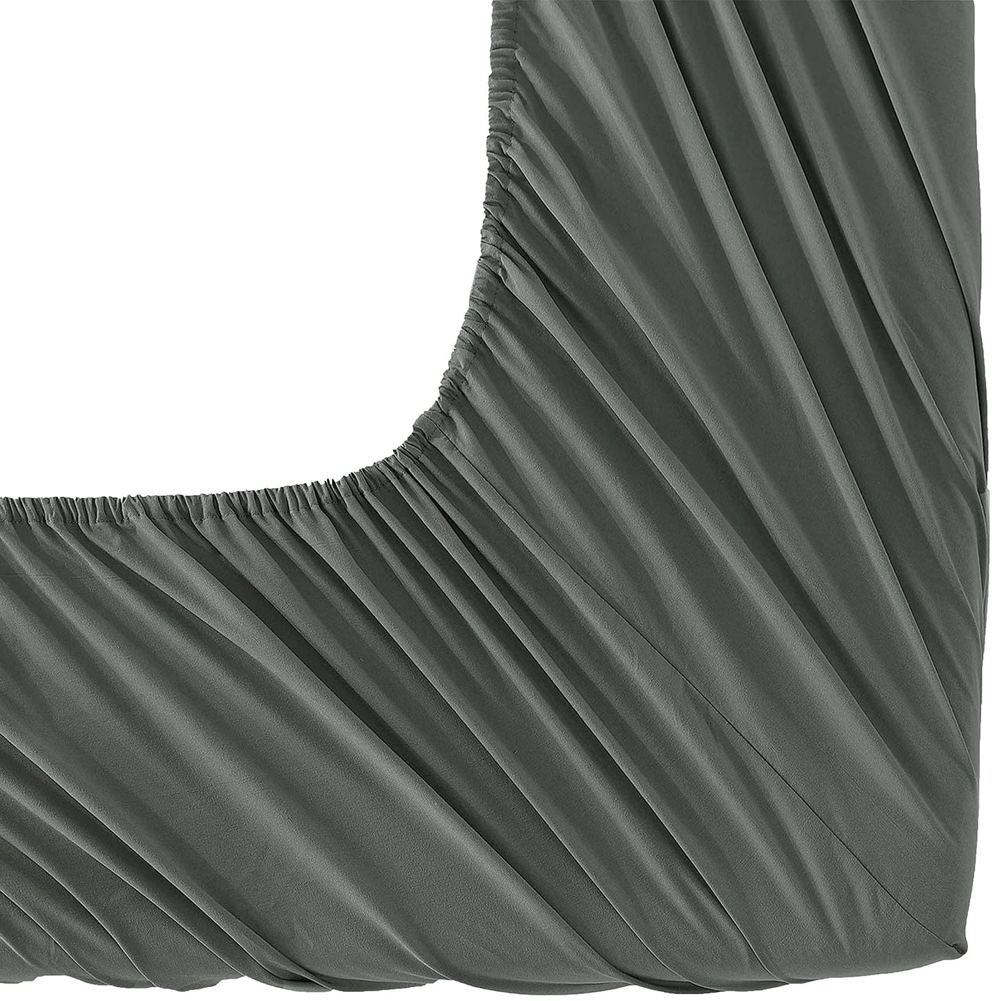 Elegant Comfort Luxurious Wrinkle Resistant 1500 Thread Count Egyptian Quality 1-Piece Fitted Sheet All Around Elastic -Deep Pocket- Ultra Soft Bottom Fitted Sheet, King, Gray