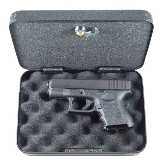 FSDC (Firearm Safety Devices) - FSDC-MLC5200 Keyed Steel Lockable Gun Case & Security Box – Heavy-Duty Powder Coated Steel – TSA Approved – Compact for Easy Storage