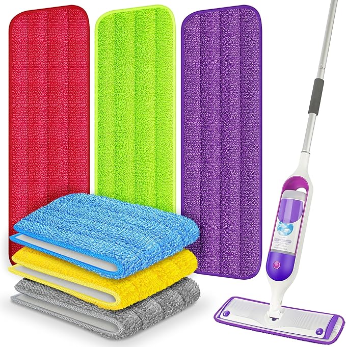6 Pack Reusable Mop Pads Compatible