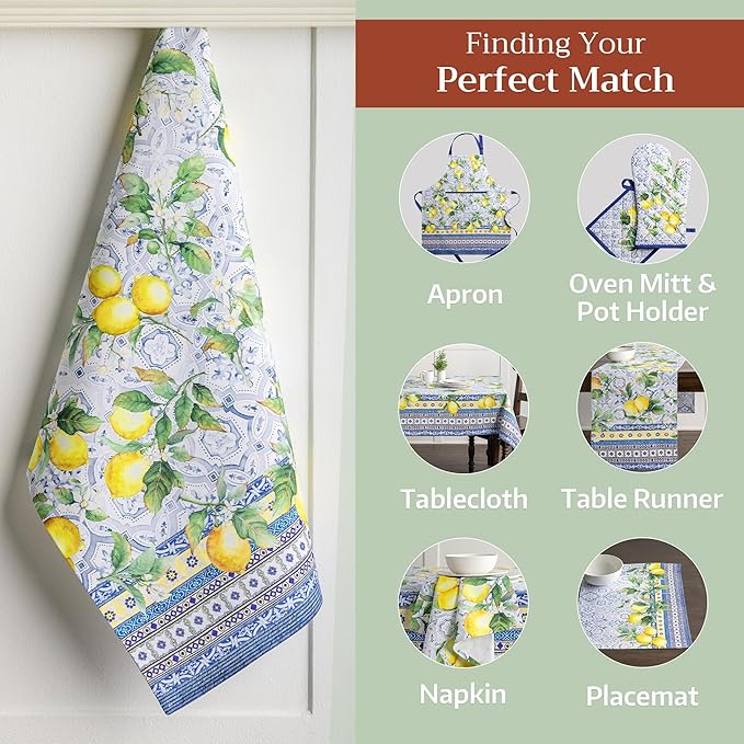 Maison d' Hermine Kitchen Towels Set of 3 100% Cotton 27.50" x 20" Reusable
