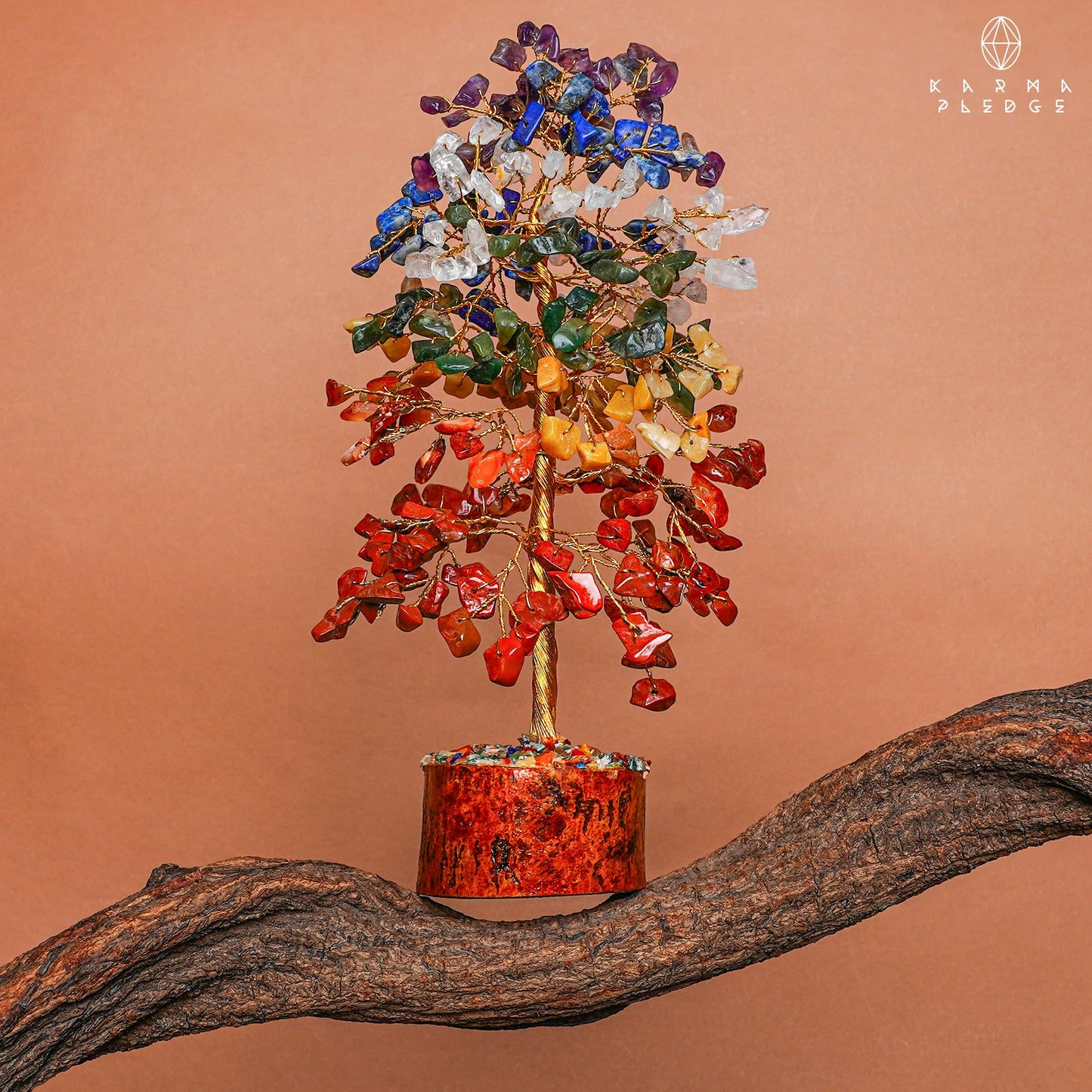 7 Chakra Healing Crystal Tree of Life for Manifestation, Handmade Crystal Tree for Good Luck, Positive Energy, Reiki, Home Office Room Wall Decor, Unique Birthday Gift for Women, Men, Mom & Dad