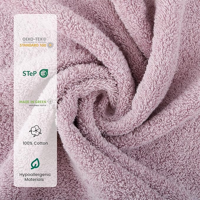 SEMAXE 12-Piece Family Bathroom Towel Set
