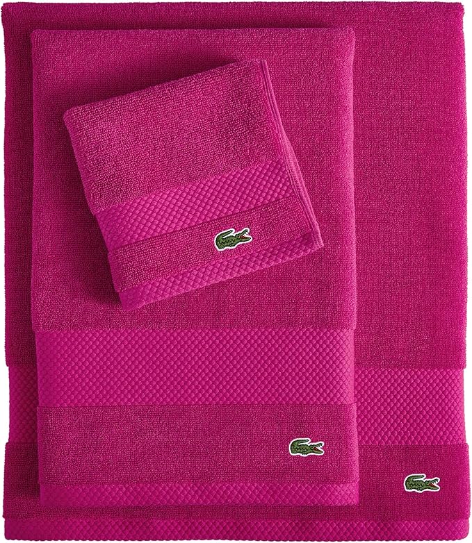 Lacoste Heritage 100% Supima Cotton Hand Towel, Premium Super Soft Bath Towel