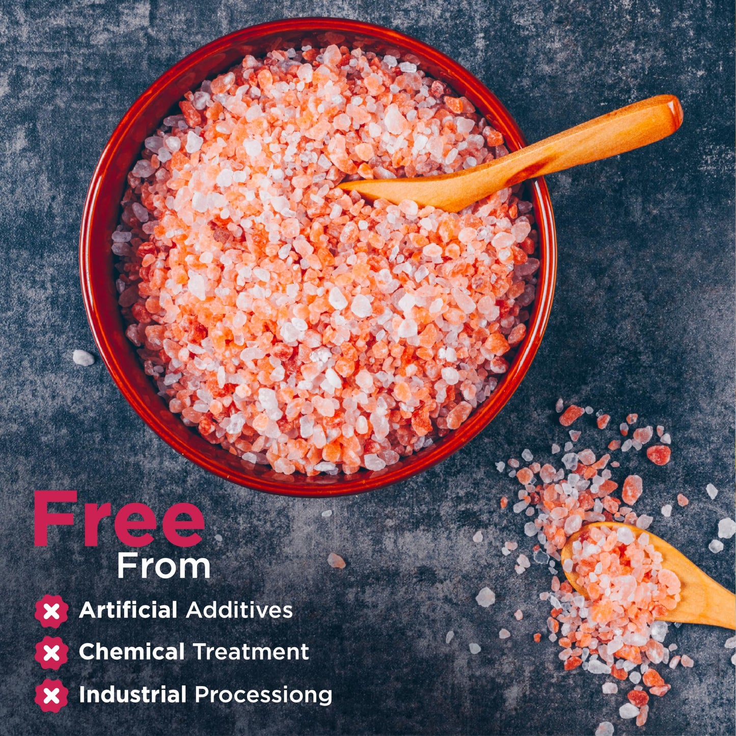 PURE NATURE Himalayan Pink Salt Coarse Grain 2 lb Natural Pink Himalayan Rock Salt for Grinder, Cooking, and Seasoning, Coarse Pink Salt Crystals from Pakistan, Non-GMO