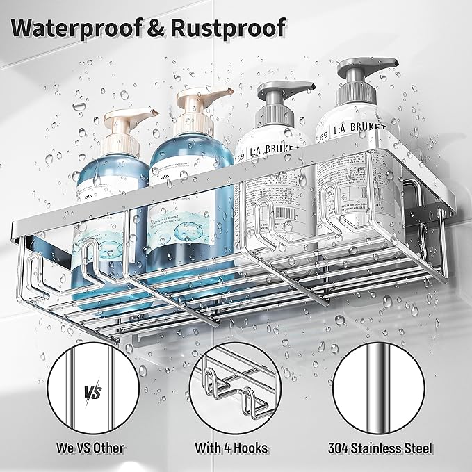 5 Pack Shower Caddy Organizer Rack Shelf