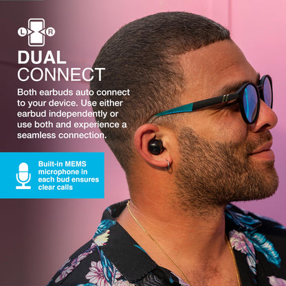 JLab Go Air Pop+ True Wireless Earbuds, In Ear Headphones, Bluetooth Earphones, 35H Playtime Ear Buds, Bluetooth Earbuds with Microphone, USB-C Charging Case, Dual Connect, EQ3 Sound, Midnight Black