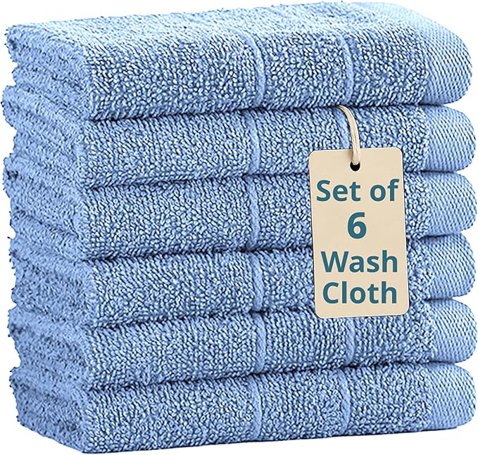 Casa Platino Blue Wash Cloths