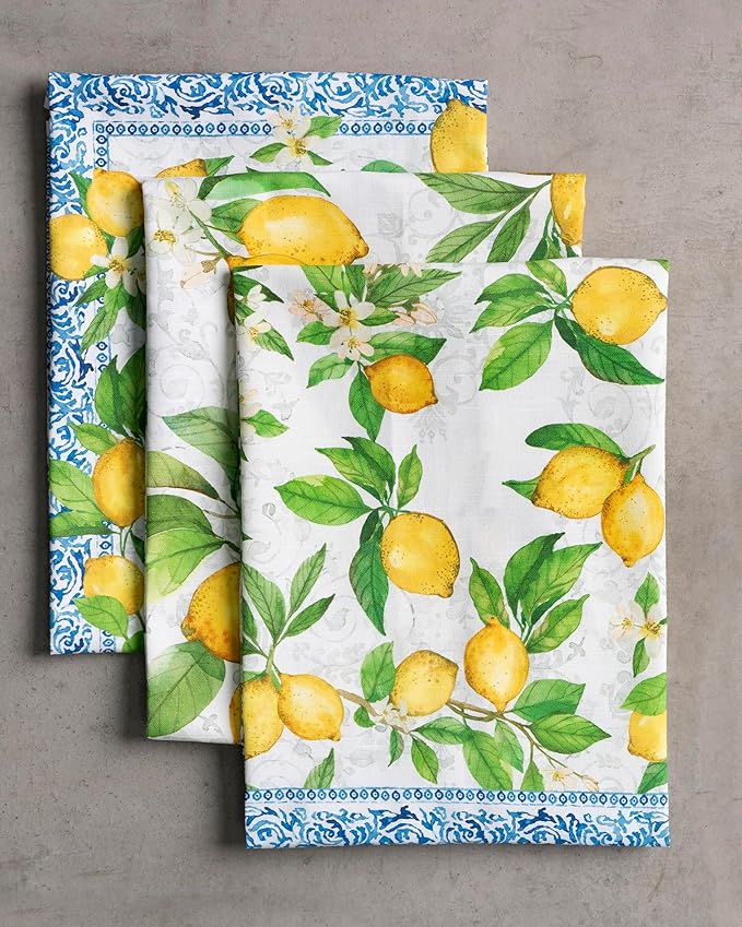 Maison d' Hermine Kitchen Towels Set of 3 100% Cotton 27.50" x 20" Reusable