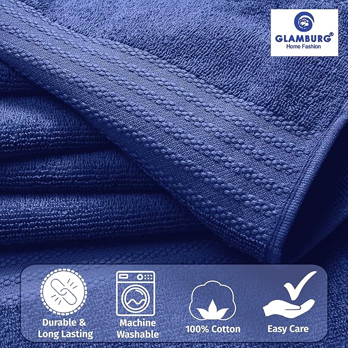 GLAMBURG Ultra Soft 8-Piece Towel Set