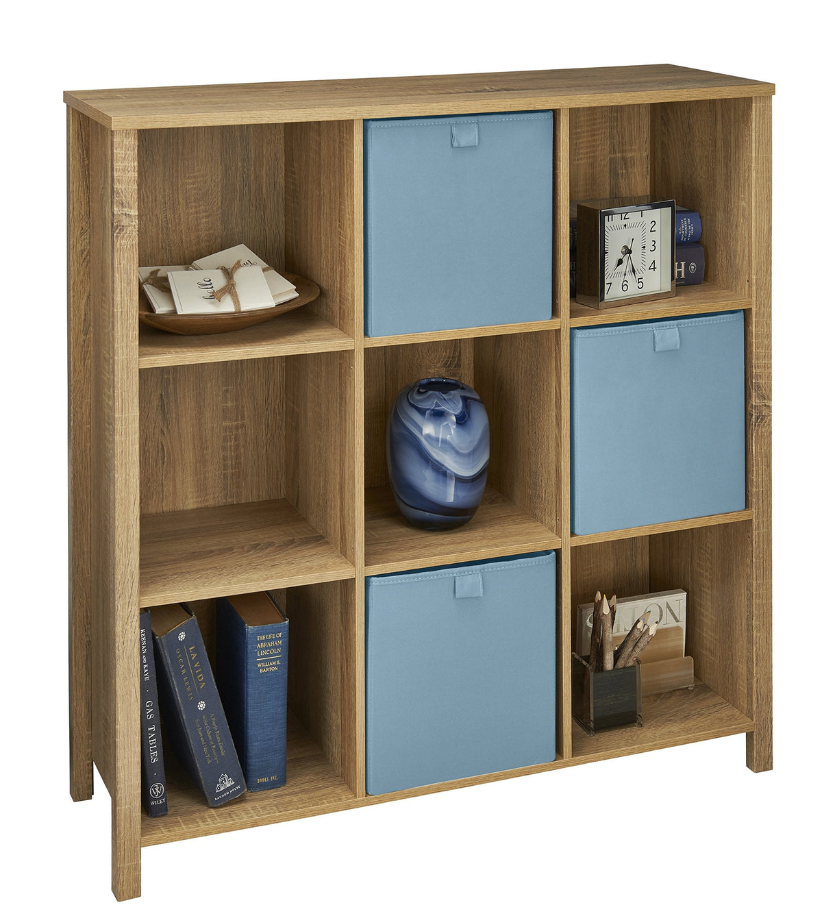 ClosetMaid 9-Cube Premium Adjustable Storage Organizer, Weathered Oak