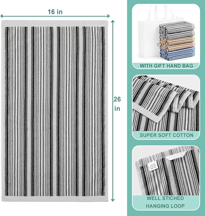 SALAS Kitchen Dish Towels for Drying Dishes, Large Cotton Kitchen Towels