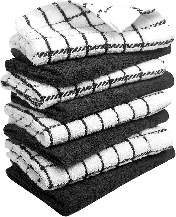 Bumble Dish Cloths | 12" x 12" | 100% Cotton Kitchen Towels | 405 GSM | Soft