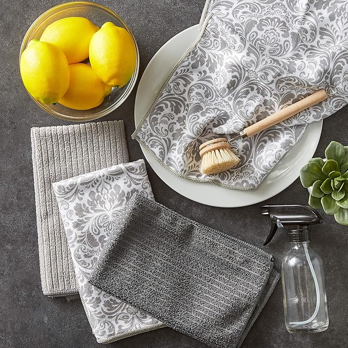 DII Cleaning Collection Multi-Purpose Microfiber, Dishtowel Set