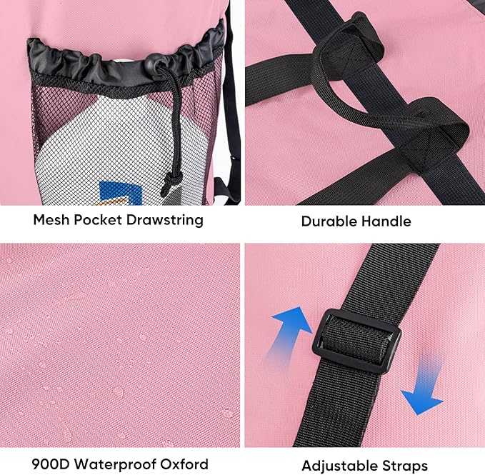 BALEINE 150L Laundry Bag Backpack, 900D Oxford Fabric Large Travel Laundry Bags