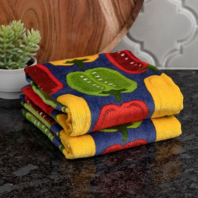 T-Fal Fiber Reactive Print Kitchen Towels: Highly Absorbent, Super Soft