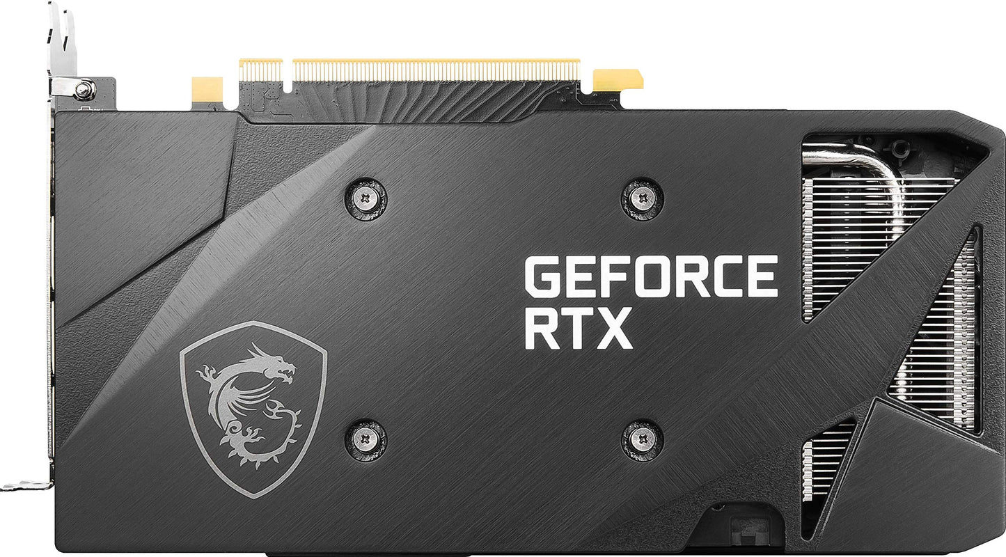 MSI GeForce RTX 3060 VENTUS 2X 12G OC Gaming Graphics Card - 12GB GDDR6, 1807 MHz, PCI Express Gen 4, 192-bit, 3x DP (v1.4), HDMI 2.1 (Supports 4K)