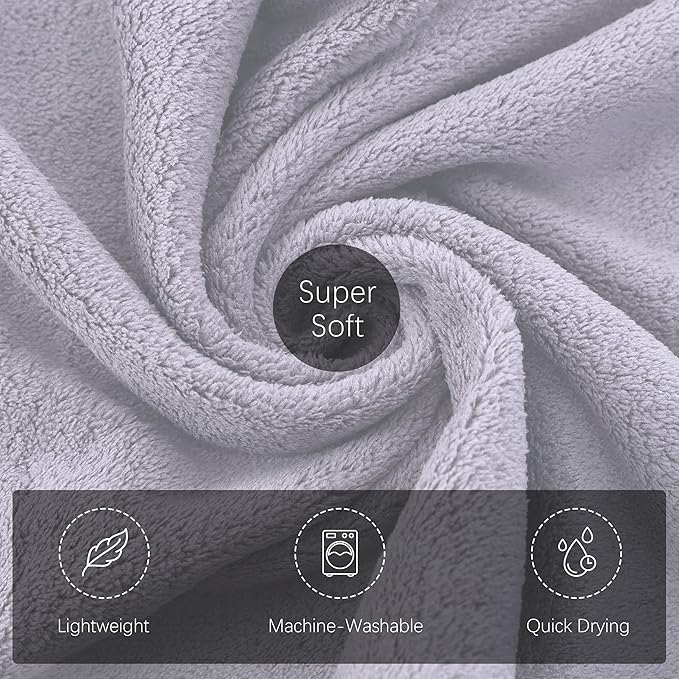 TENSTARS Silk Hemming Bath Towels