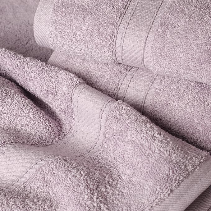SUPERIOR Egyptian Cotton Pile 6 Piece Towel Set, Includes 2 Bath, 2 Hand