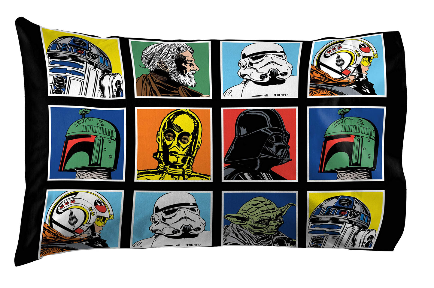 Jay Franco Kids Sheet Set with Fitted, Flat Sheets & Pillow Cover - Ultra-Soft Bedding with Pillowcase for Room Decor, Multi - Star Wars, 3 Piece Twin