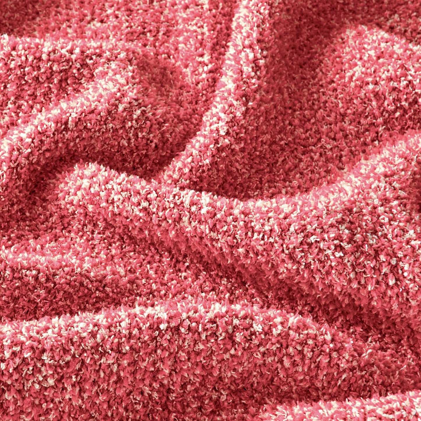 CozeCube Super Soft Fullfy Microfiber Reversible Knitted Blankets, Warm Cozy Fuzzy Plush Throw, Christmas red and White Melange Throw Blanket for Couch Bed Sofa, 50" x 60"