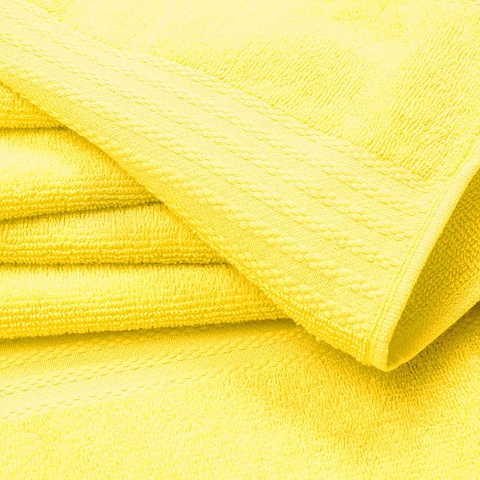 GLAMBURG Premium Cotton 4 Pack Bath Towel Set