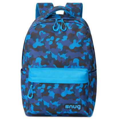 Snug Kids Backpack for School, Sports and Travel Perfect for Ages 4+ (Blue Camo)