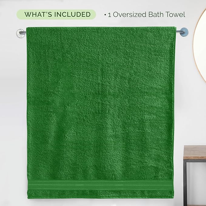 Elegant Comfort Three Line Popcorn Extra Large Luxury Bath Towel